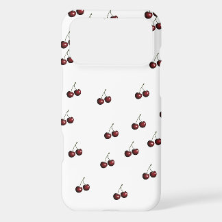 Minimalist Cherry Pattern White Phone Case