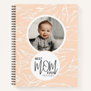 Minimalist Chic Best Mum Ever Pink Photo Notebook
