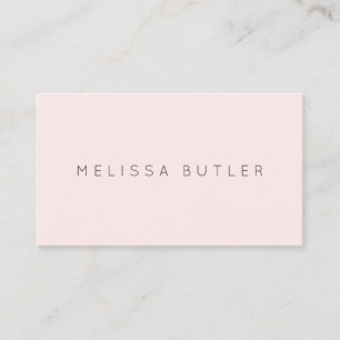 Minimalist Chic Blush Pink Business Card