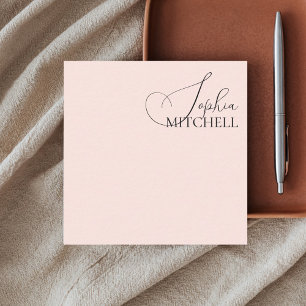 Minimalist Chic Calligraphy Blush Pink Card