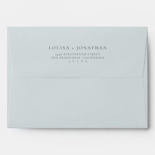 Minimalist Chic Classic Pastel Blue Return Address Envelope