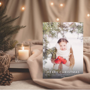 Minimalist Chic Family Photo   Christmas Card