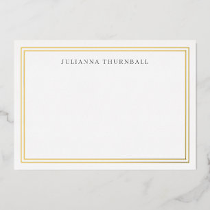 Minimalist Chic Frame Personal Stationery 