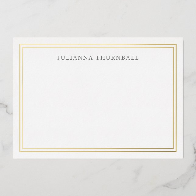 Minimalist Chic Frame Personal Stationery  (Front)