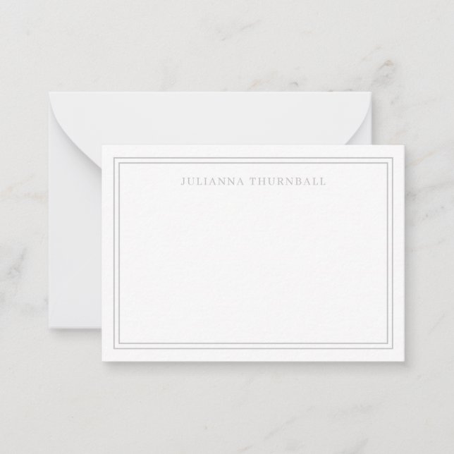 Minimalist Chic Frame Personal Stationery Card (Front)
