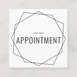Minimalist Chic Geometric Appointment Card