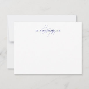 Minimalist Chic Lilac Violet 2 Script Monorgram Card