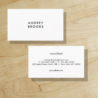 Minimalist Chic Modern Professional Business Card