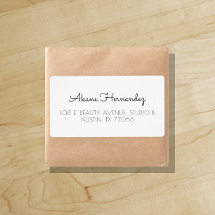 Minimalist Chic Modern Shipping Address Label