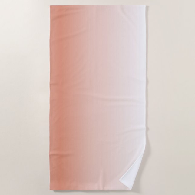 minimalist chic pastel dusty rose ombre blush pink beach towel (Front)