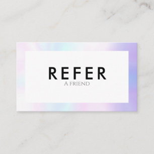 Minimalist Chic Pearl Border Referral Card