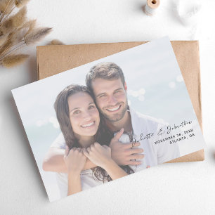Minimalist Chic Photo H Save the Date 2W Invitation