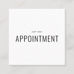 Minimalist Chic Professional Appointment Card