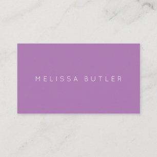 Minimalist Chic Professional Purple Business Card
