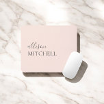 Minimalist Chic Script Calligraphy Blush Pink Mouse Mat<br><div class="desc">Minimalist and modern mouse pad.</div>