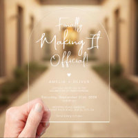Minimalist Chic Script Typography Arch Wedding