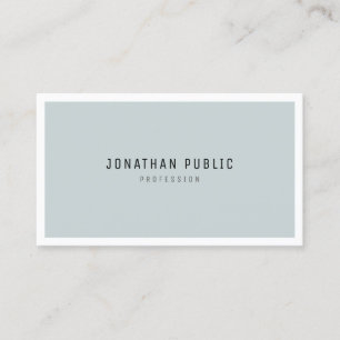 Minimalist Chic Simple Template Modern Blue Green Business Card
