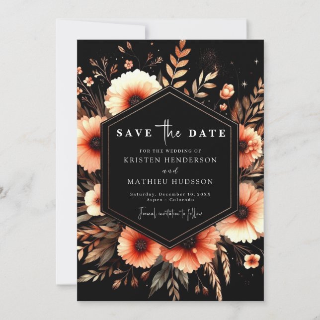 Minimalist Chic Terracotta Wedding Save The Date (Front)