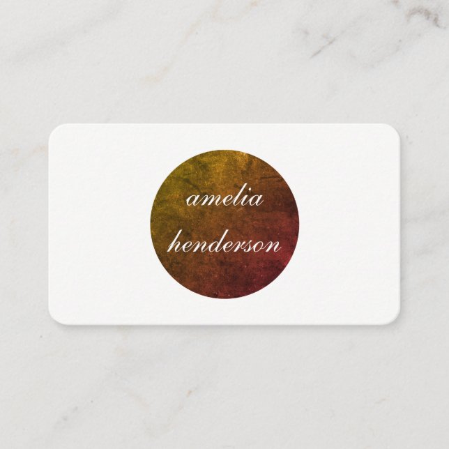 minimalist chic texture business card (Front)