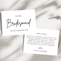 Minimalist Chic To My Bridesmaid Wedding Day