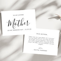 Minimalist Chic To My Mother On My Wedding Day