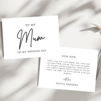 Minimalist Chic To My Mother On My Wedding Day