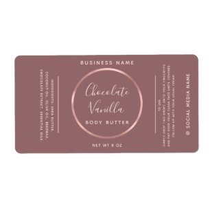 Minimalist chic typography circle rose gold frame