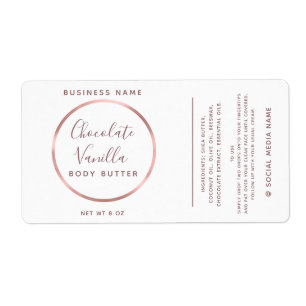 Minimalist chic typography circle rose gold frame 