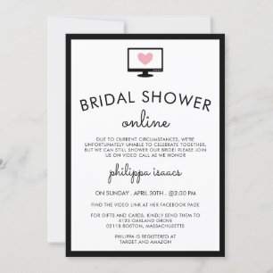 Minimalist Chic Virtual Bridal Shower Invitation