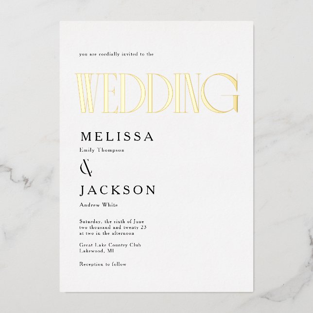Minimalist Chic Wedding (Front)