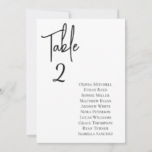 Minimalist Chic Wedding Elegant Table Seating Card