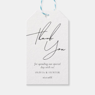 Minimalist Chic Wedding Favours Gift Tags
