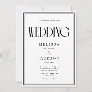 Minimalist Chic Wedding Invitation