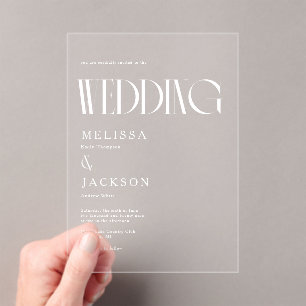 Minimalist Chic Wedding Invitation