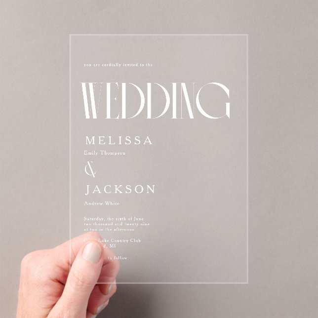 Minimalist Chic Wedding Invitation (Insitu (Handheld))
