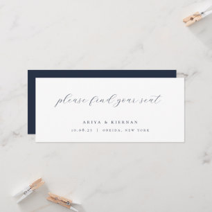 Minimalist Chic Wedding Table Seating Card Header