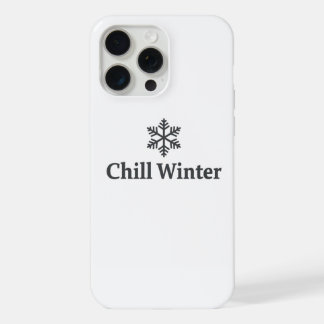 Minimalist Chill Winter Snowflake iPhone 15 Pro Ma Max Case