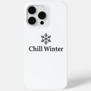 Minimalist Chill Winter Snowflake iPhone 15 Pro Ma Max Case