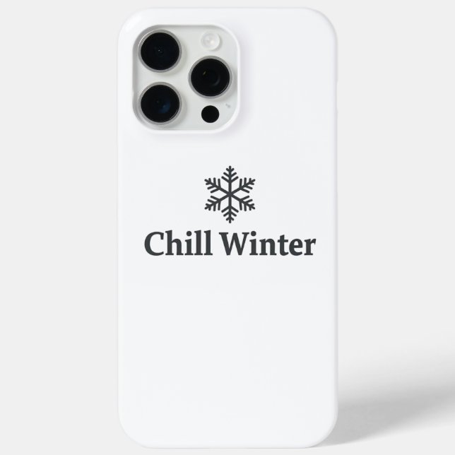 Minimalist Chill Winter Snowflake iPhone 15 Pro Ma Case-Mate iPhone Case (Back)