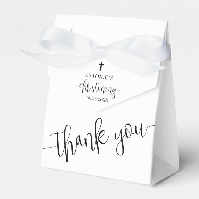 Minimalist Christening Favour Box (Front Side)