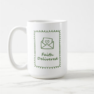 Minimalist Christian Inspirational Letter Design Coffee Mug