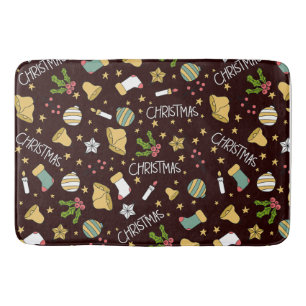 Minimalist Christmas Abstract Pattern Bath Mat