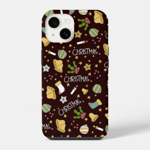 Minimalist Christmas Abstract Pattern iPhone 14 Case
