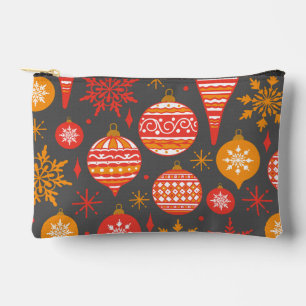 Minimalist Christmas Aesthetic Pattern - Holiday Accessory Pouch
