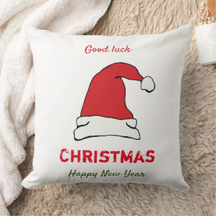 Minimalist Christmas and New Year Happy  Cushion