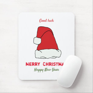 Minimalist Christmas and New Year Happy Mouse Mat
