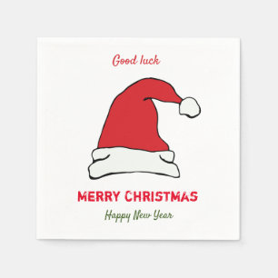 Minimalist Christmas and New Year Happy Napkin