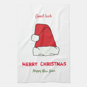 Minimalist Christmas and New Year Happy Tea Towel