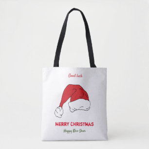 Minimalist Christmas and New Year Happy Tote Bag