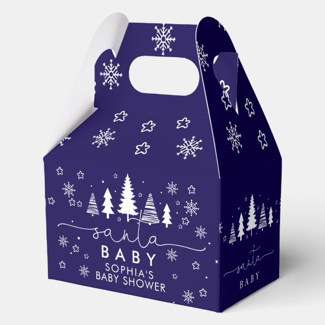 Minimalist Christmas Baby Shower Favour Box (Front)